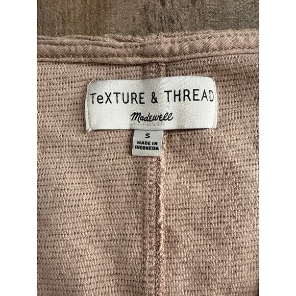 Madewell Texture & Thread Button-Front Tie Tank Top, Size Small - Picture 5 of 10